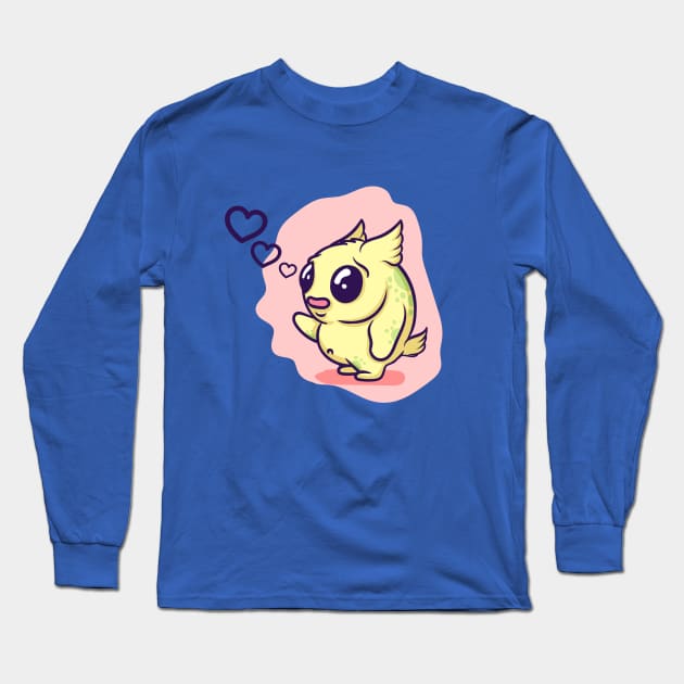 Cute Monster Long Sleeve T-Shirt by UniqueDesignsCo